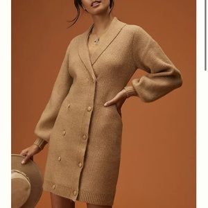 Anthropologie Puff Sleeve Sweater dress